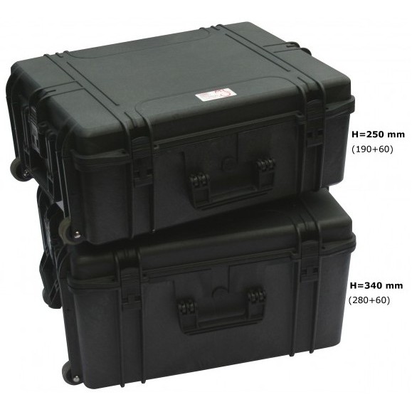 Geoptik Valise de transport en plastique Elephant à roulettes de taille moyenne