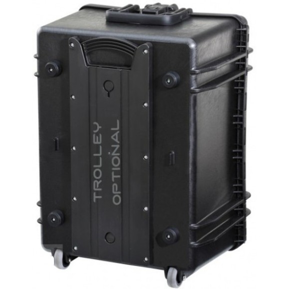 Geoptik Valise de transport en plastique Elephant à roulettes de taille moyenne