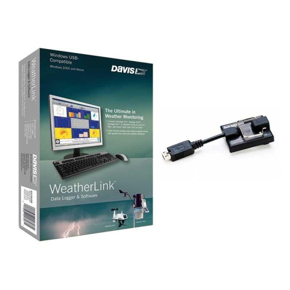 Davis Instruments Logiciel WeatherLink USB avec enregistreur de données standard