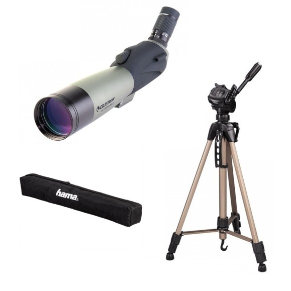 Celestron HAMA Pack Télescope terrestre Ultima 80 avec trépied Star 63