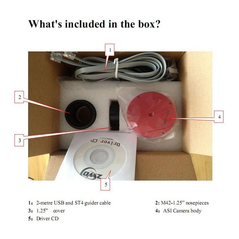 ZWO Caméra CCD ASI174MM Monochrome ZWO Caméra CCD ASI174MM Monochrome
