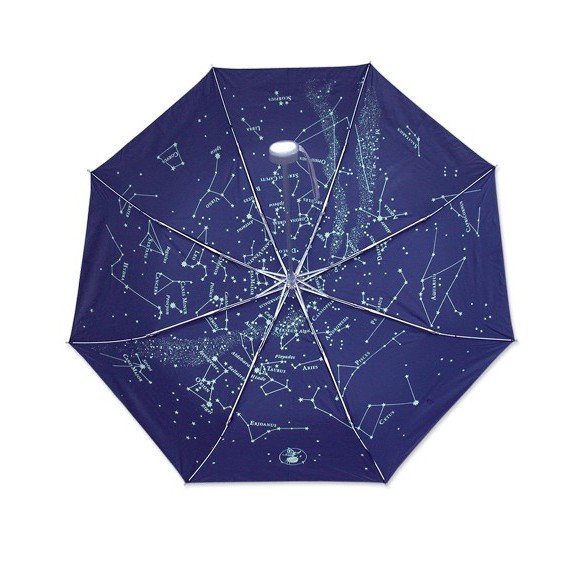 Parapluie pliant planisphère adulte luminescent