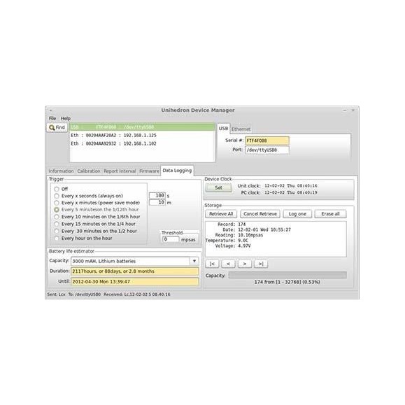Unihedron Sky Quality Meter SQM-LU-DL Connexion USB avec Datalogger
