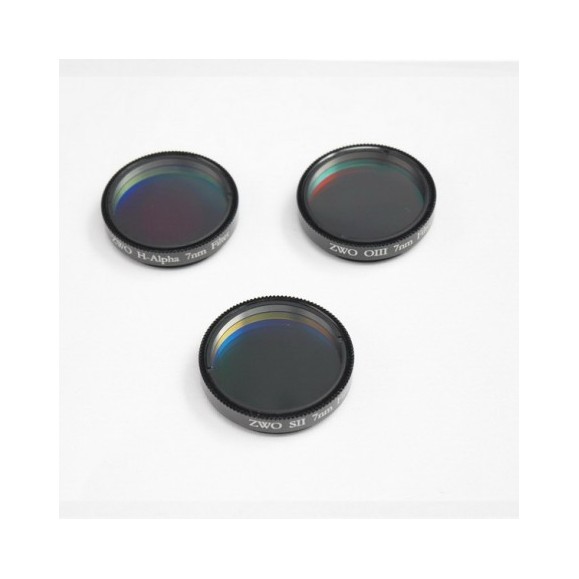 ZWO Jeu de filtres à bande étroite Ha, SII et OIII 7nm 1,25