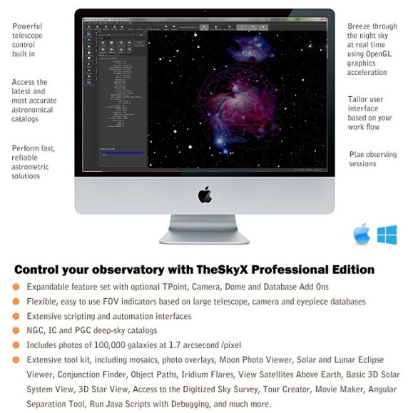 Le programme professionnel SkyX Software Bisque