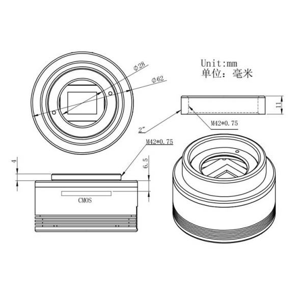 ZWO Caméra CMOS ASI 183MM Mono