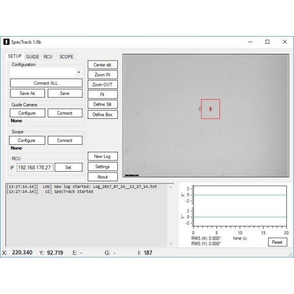 SpecTrack, logiciel d'autoguidage pour la spectroscopie