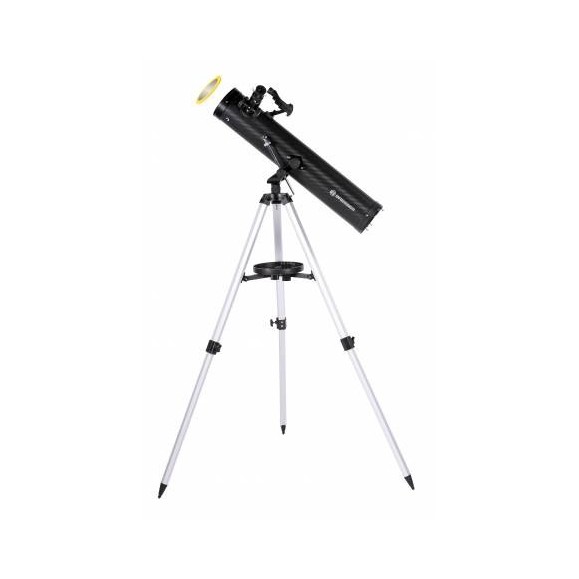 Bresser Télescope réflecteur Venus 76/700 AZ avec adaptateur pour smartphone et filtre solaire