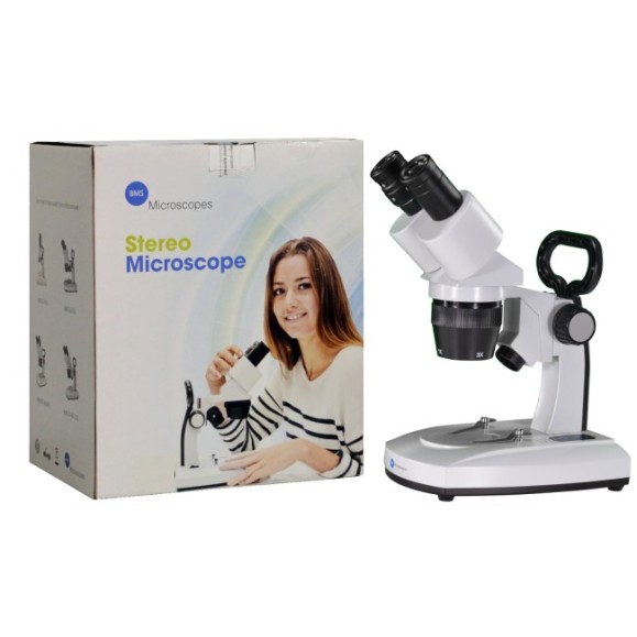 BMS Microscope stéréo S-40-2L LED (1x / 3x), 230 V