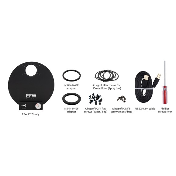 ZWO 7x50.8mm Roue filtrante EFW 7 positions (2")