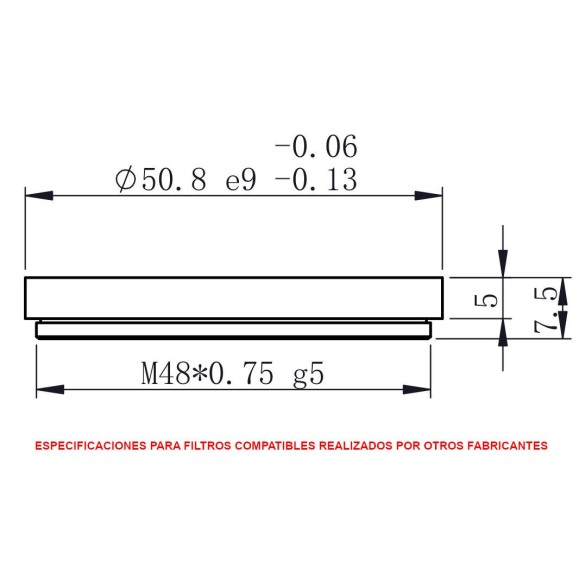 ZWO 7x50.8mm Roue filtrante EFW 7 positions (2")