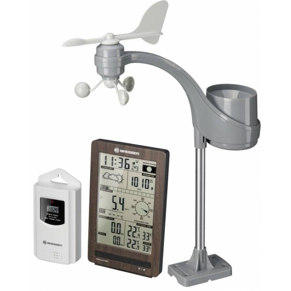Centre météorologique BRESSER ClimaTemp FW avec aspect bois