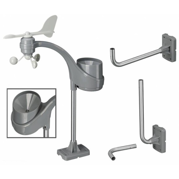 Centre météorologique BRESSER ClimaTemp XXL avec aspect bois