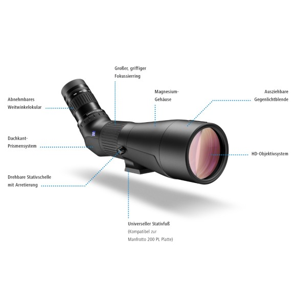 ZEISS Conquest Gavia 85 30-60x85 télescope terrestre oblique avec oculaire