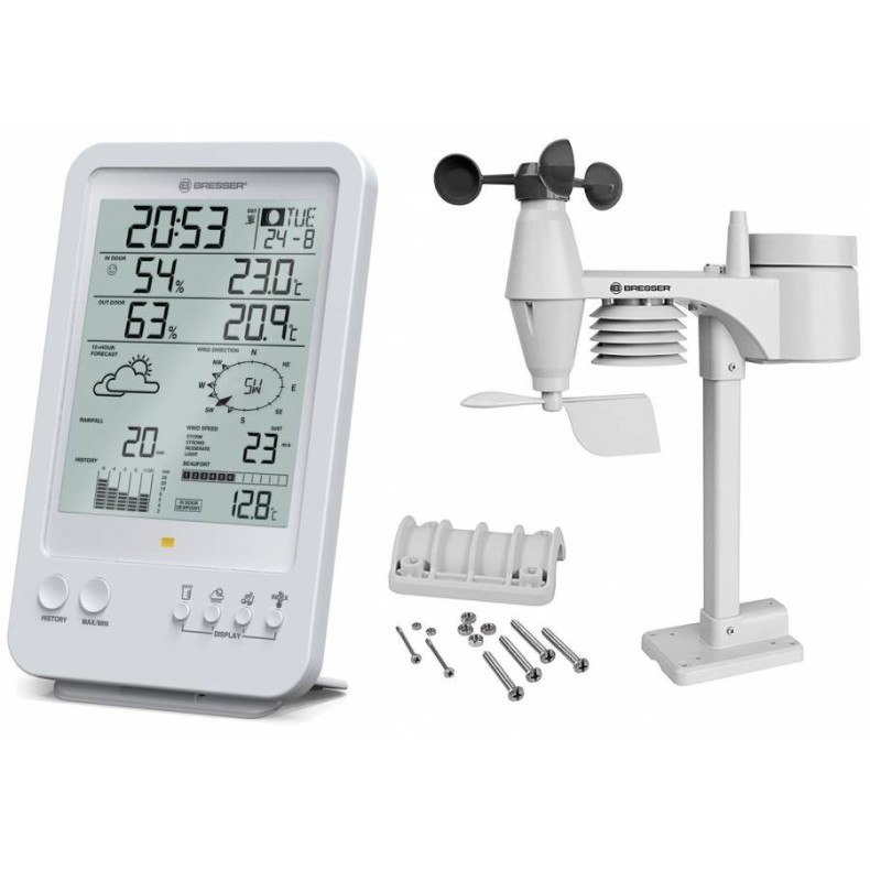 Station météo avec thermomètre et grand écran LCD - Bresser 