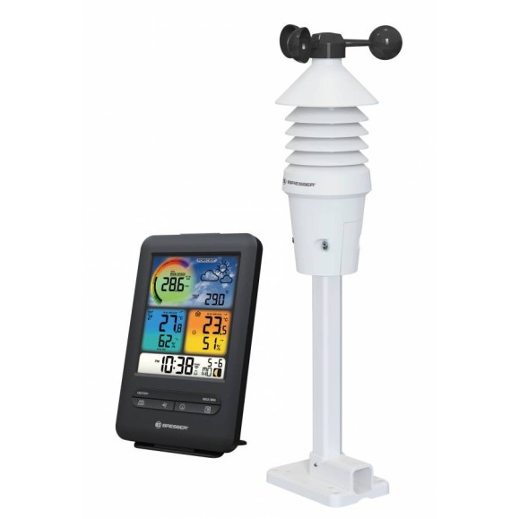 Anémomètre BRESSER Professional WIFI 3-in-1 avec écran couleur