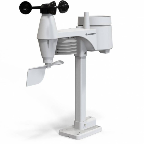 BRESSER Weather Centre white Professional Sensor 5-in-1 Wifi colour screen