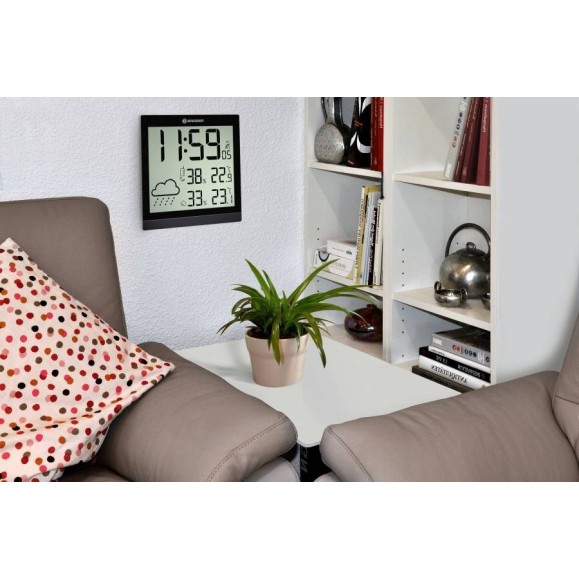 BRESSER TemeoTrend JC Réveil météo LCD noir