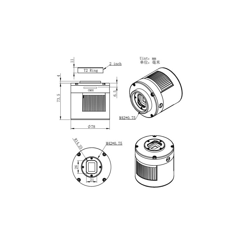 ZWO Caméra ASI294MM-PRO monochrome