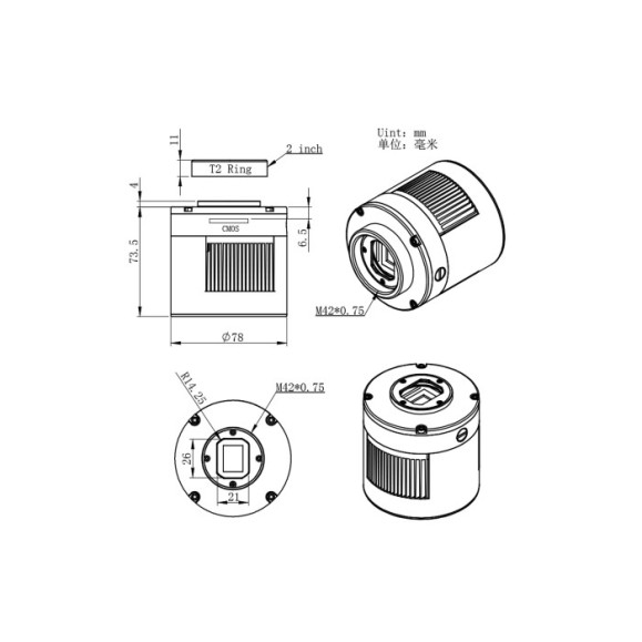 ZWO Caméra ASI294MM-PRO monochrome