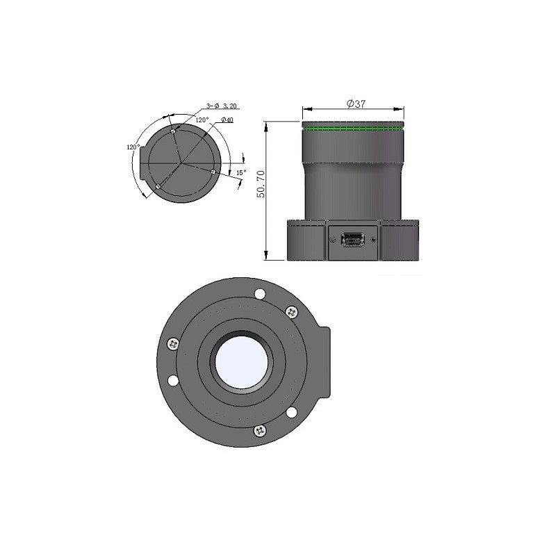 PoleMaster QHY avec adaptateur pour EQ8