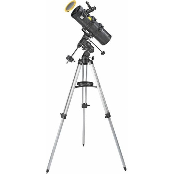 Télescope réflecteur Bresser Spica NT-130/1000 EQ3 avec filtre solaire et adaptateur pour smartphone