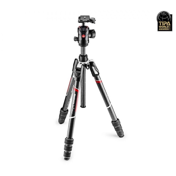 Manfrotto Trépied Befree GT twist lock carbone Noir