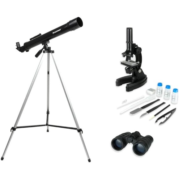 Celestron Kit avec télescope, microscope et jumelles