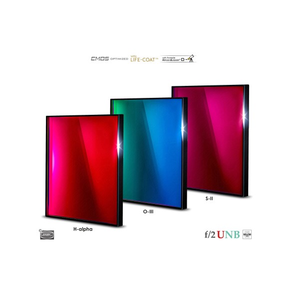Jeu de 3 filtres 50x50mm Ultra Highspeed - 3,5/4 nm Cmos Optimised Baader Planetarium
