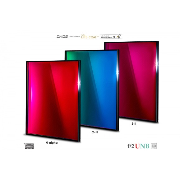 Jeu de 3 filtres ultra-rapides 65x65mm - 3.5/4 nm Cmos Optimized Baader Planetarium