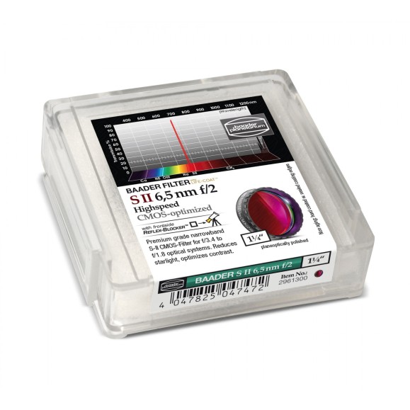 Filtre Baader S-II Highspeed 6,5nm Ø 1¼" optimisé pour CMOS