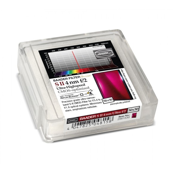 Filtre Baader S-II Ultra-Highspeed 4nm 50x50 mm optimisé pour CMOS