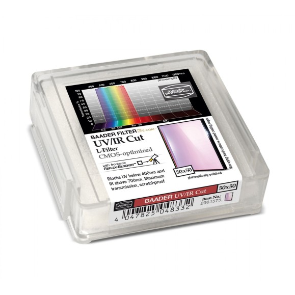 50X50 mm Filtre Baader UV/IR-Cut / L optimisé pour CMOS