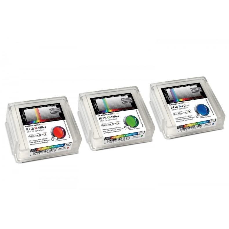 Jeu de filtres 1¼" Baader RGB Ø... Jeu de filtres 1¼" Baader RGB Ø...