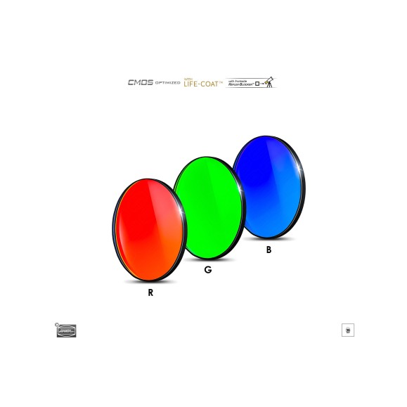 Jeu de filtres Baader RVB Ø 36 mm optimisé pour CMOS