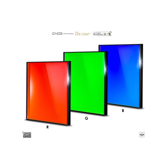 Jeu de filtres Baader RGB 50x50 mm optimisé pour CMOS
