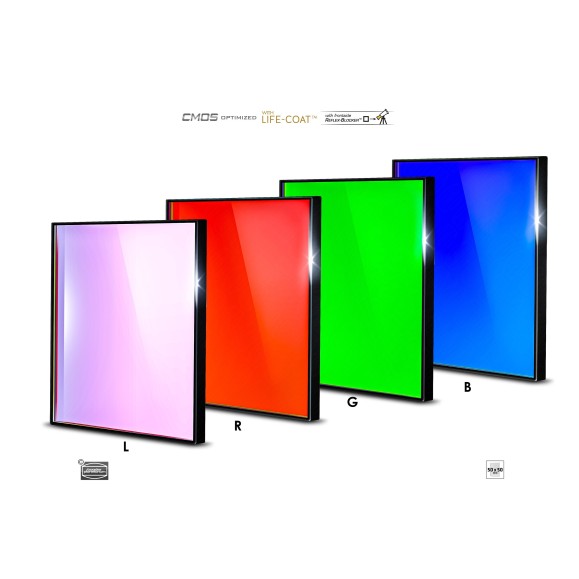 Jeu de filtres Baader LRGB 50x50 mm optimisé pour CMOS