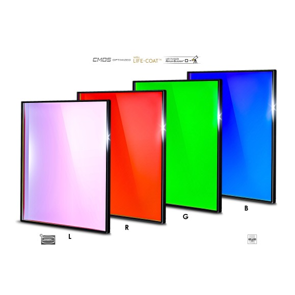 Jeu de filtres Baader LRGB 65x65 mm optimisé pour CMOS