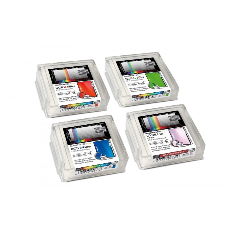 Jeu de filtres Baader LRGB 65x65 mm... Jeu de filtres Baader LRGB 65x65 mm...