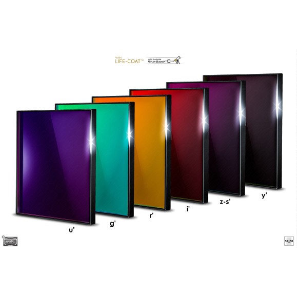 Jeu de filtres photométriques 50x50 mm² SLOAN Baader Planetarium