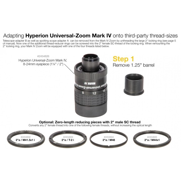 Adaptateur Ø 2" pour M48 Hyperion Zoom de Baader Planetarium