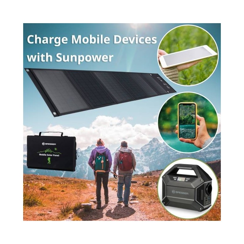 Bresser Panneau solaire portable 40W...