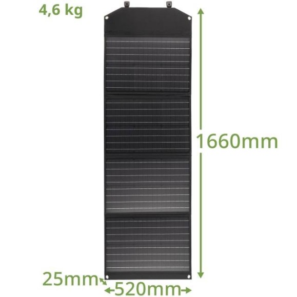Bresser Panneau solaire portable 120W avec sortie USB et DC
