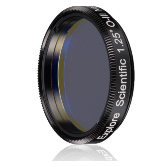 EXPLORE SCIENTIFIC Filtre à bande étroite Filtre nébulaire O-III 6.5nm