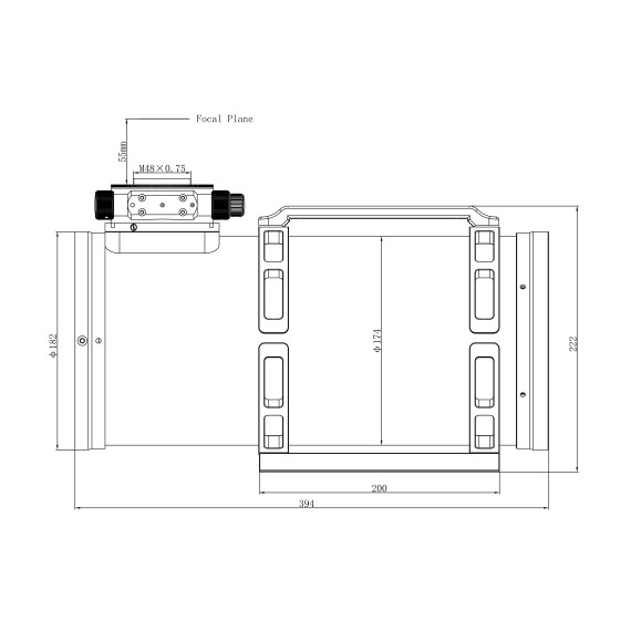 Télescope astrographe hyperbolique Sharpstar 130 mm f / 2.8 avec correcteur et tube carbone
