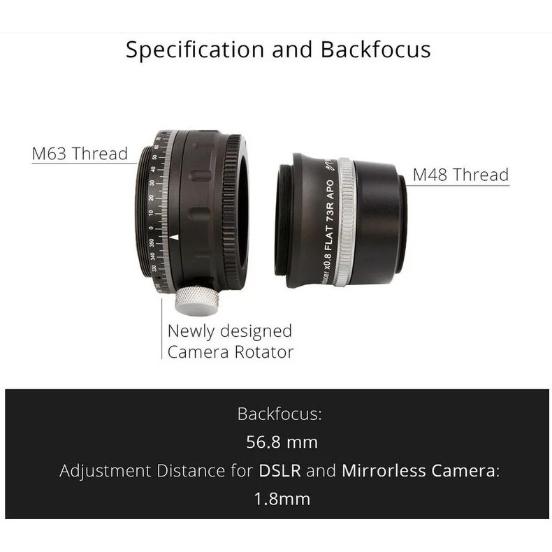 William Optics Flat73R Réducteur... William Optics Flat73R Réducteur...