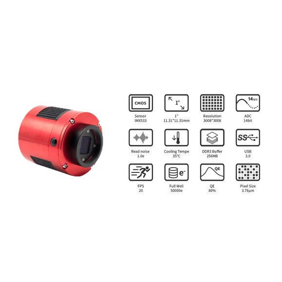 ZWO Caméra ASI533MC Pro caméra couleur