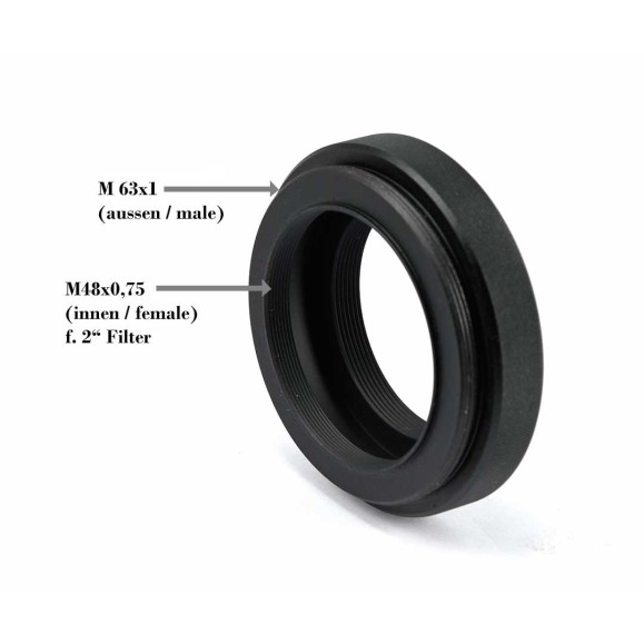 TSDispositif d'aplanissement -Optique 1.0x pour réfracteurs et capteurs plein cadre - connexion M63x1