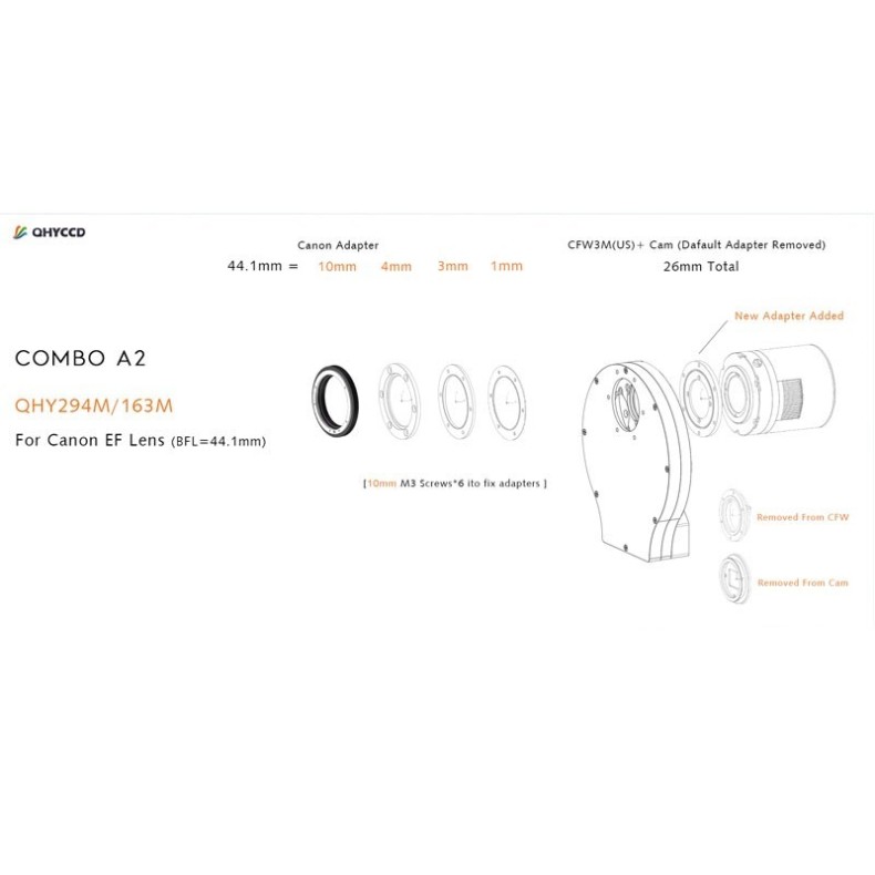 Kit d'adaptation QHY Combo A2 pour...