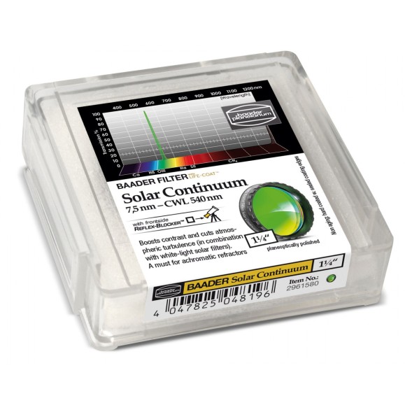 Filtre Baader Solar Continuum 7.5nm 1¼" (540nm) 2961580